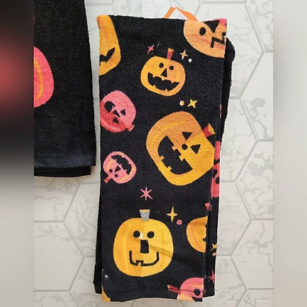 2pk Jack-O'-Lantern Halloween Kitchen Terry Towels - Hyde & EEK! Boutique™